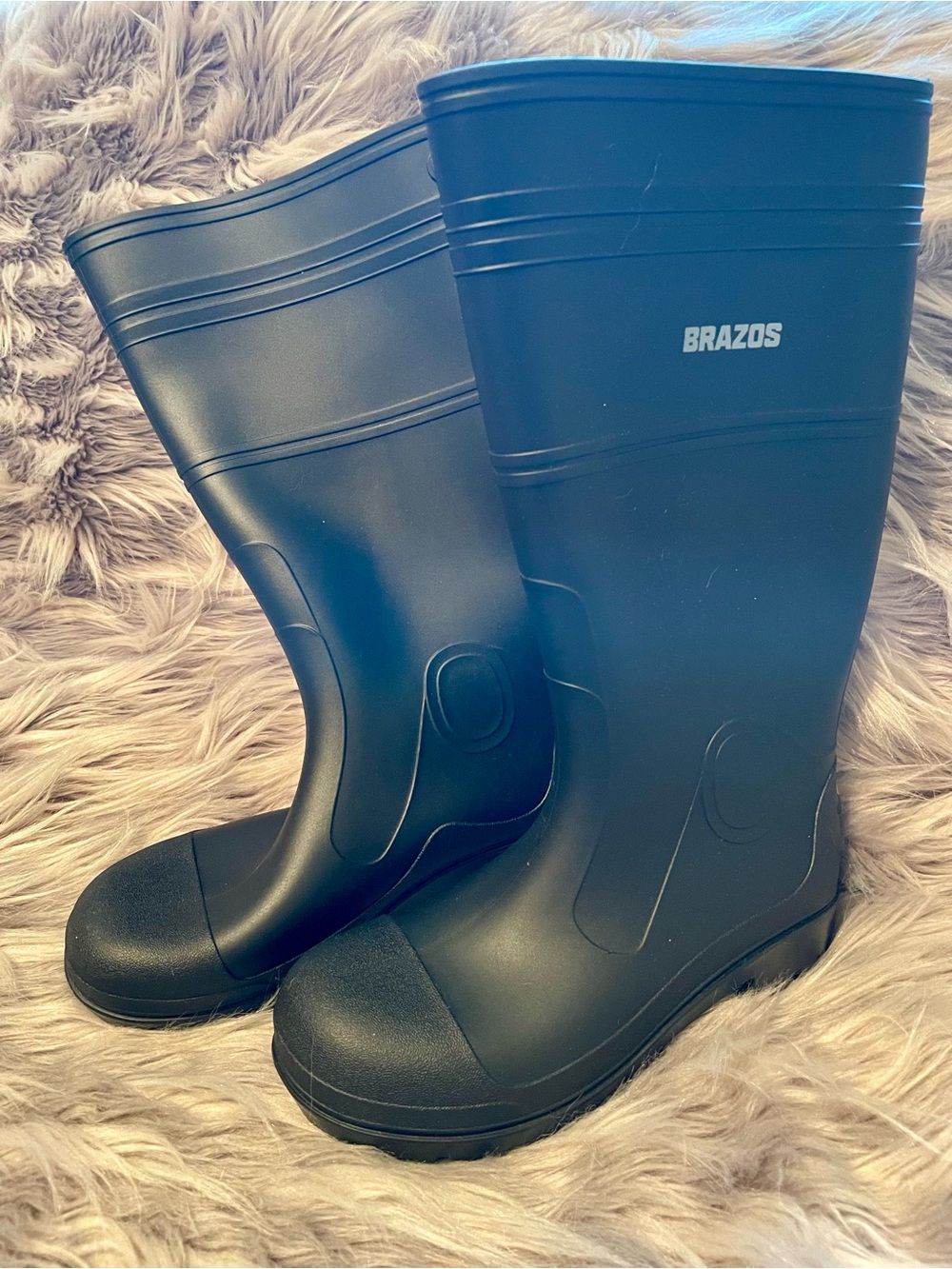 Brazos Black Waterproof Rain Boots